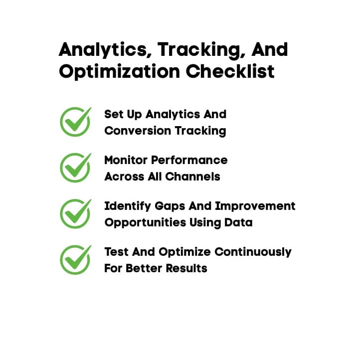 An Infographic on Analytics Tracking And Optimization Checklist 