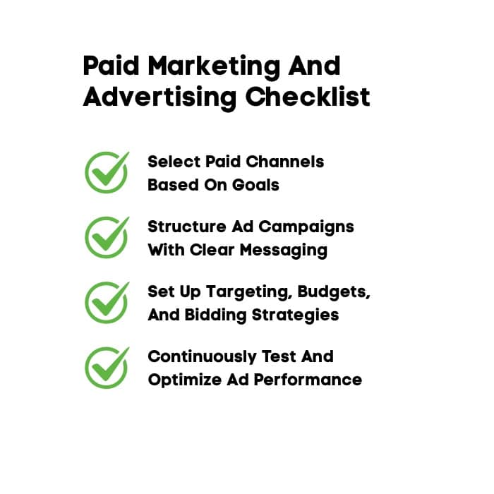 The Complete Digital Marketing Checklist For Businesses 5 An Infographic on Paid Marketing And Advertising Checklist