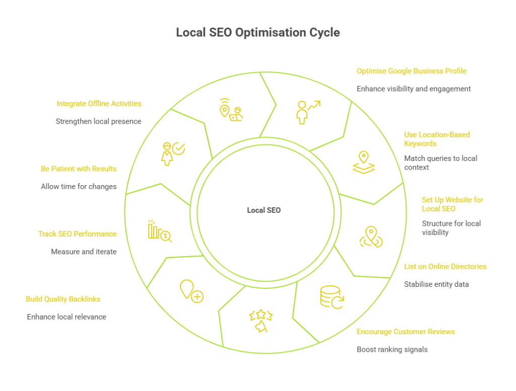 Infographic of How to Optimise Local SEO for Small Business