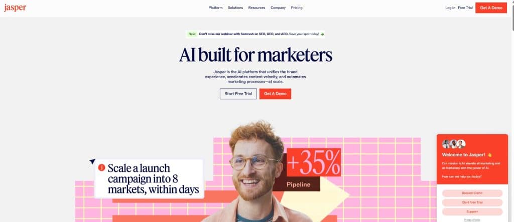 Jasper Home page