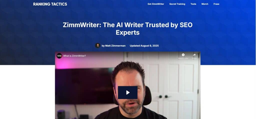 ZimmWriter Home page