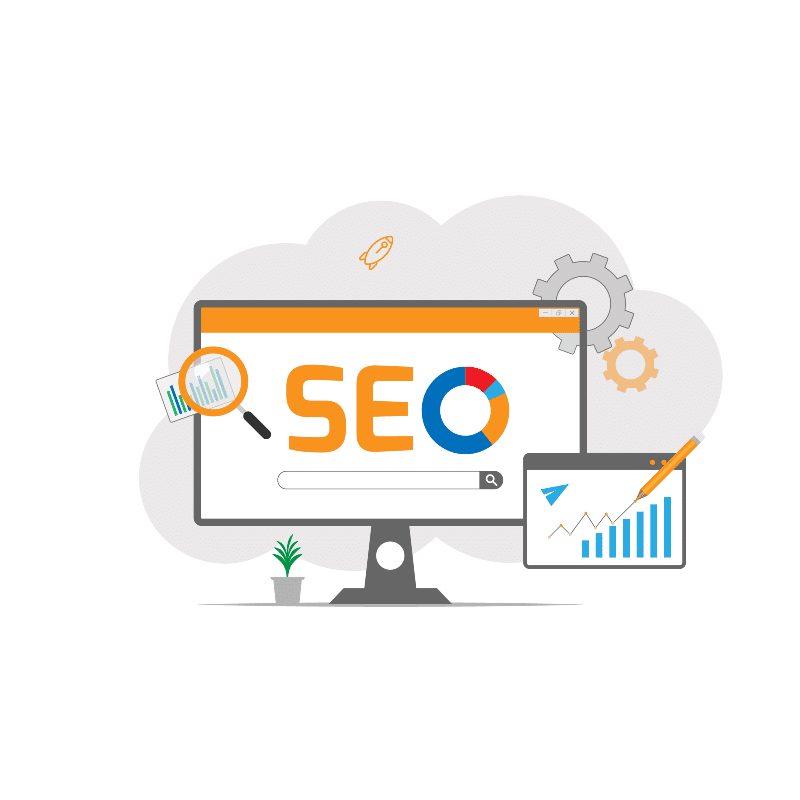 Illustration of SEO on devices