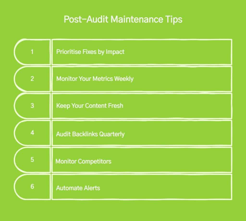 Infographic on post audit maintenance tips 1 