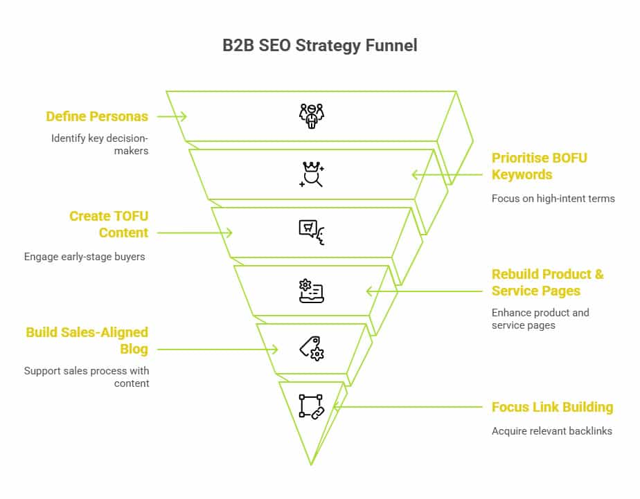 Infographic of How to Build a B2B SEO Strategy