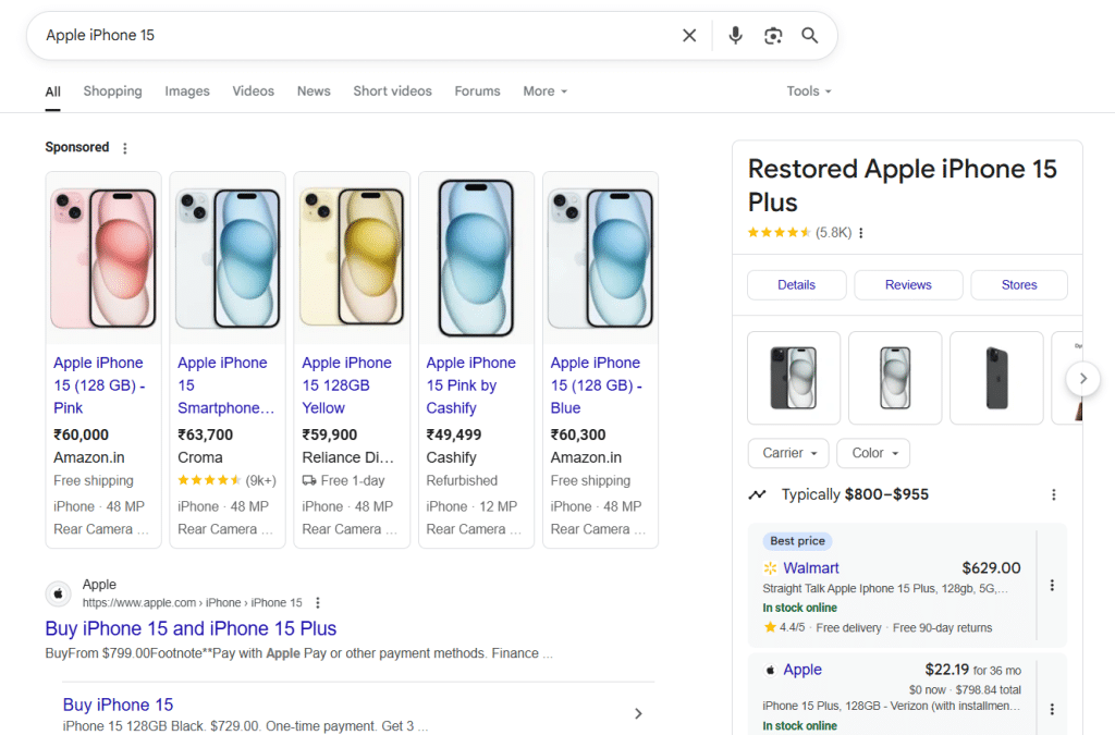 Screenshot of Branded Keywords