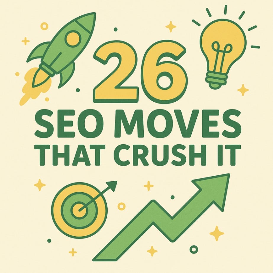illustration of 26 seo moves title