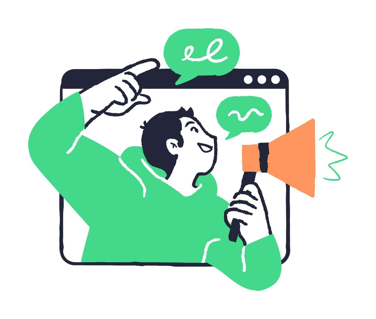 Illustration of brand voice