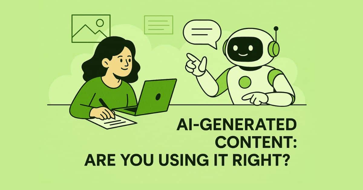 AI generated content blog banner illustration