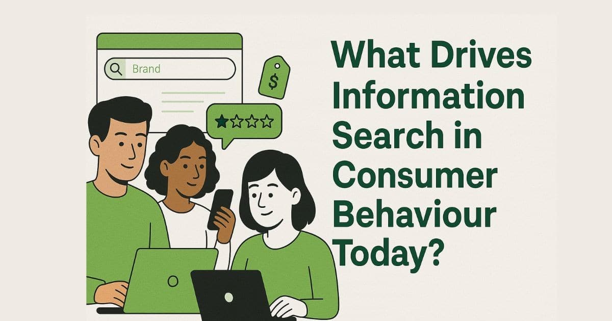 Group researching products illustration