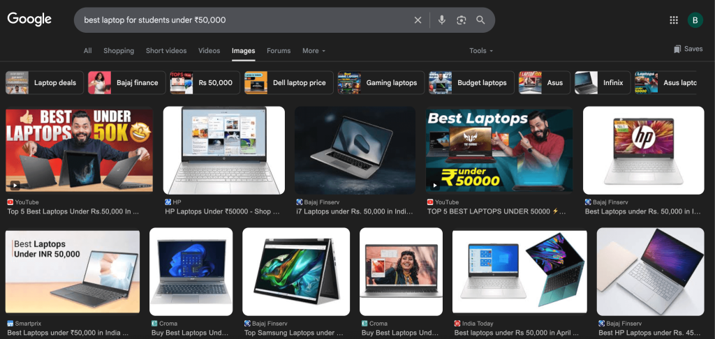 Image search in Google