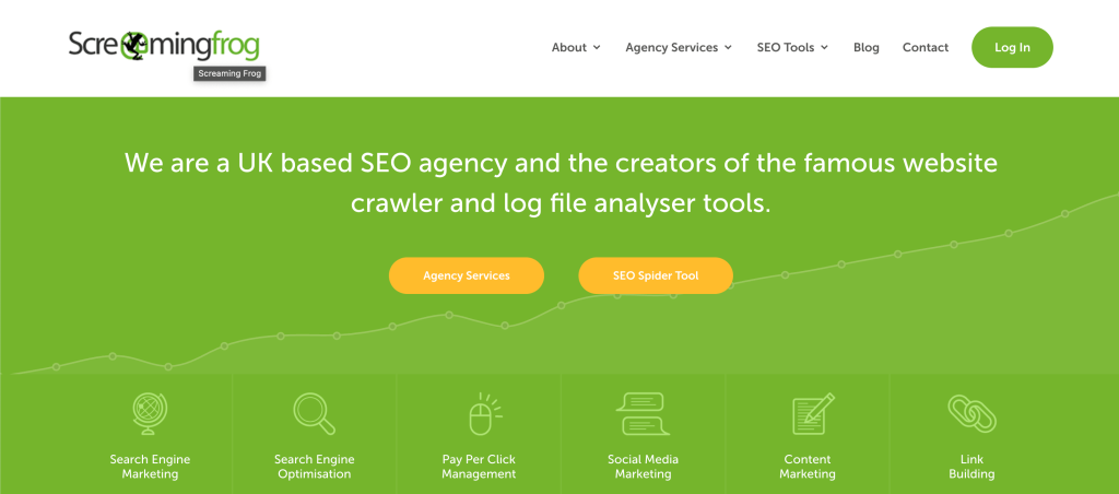 Screenshot of Screaming Frog SEO Spider